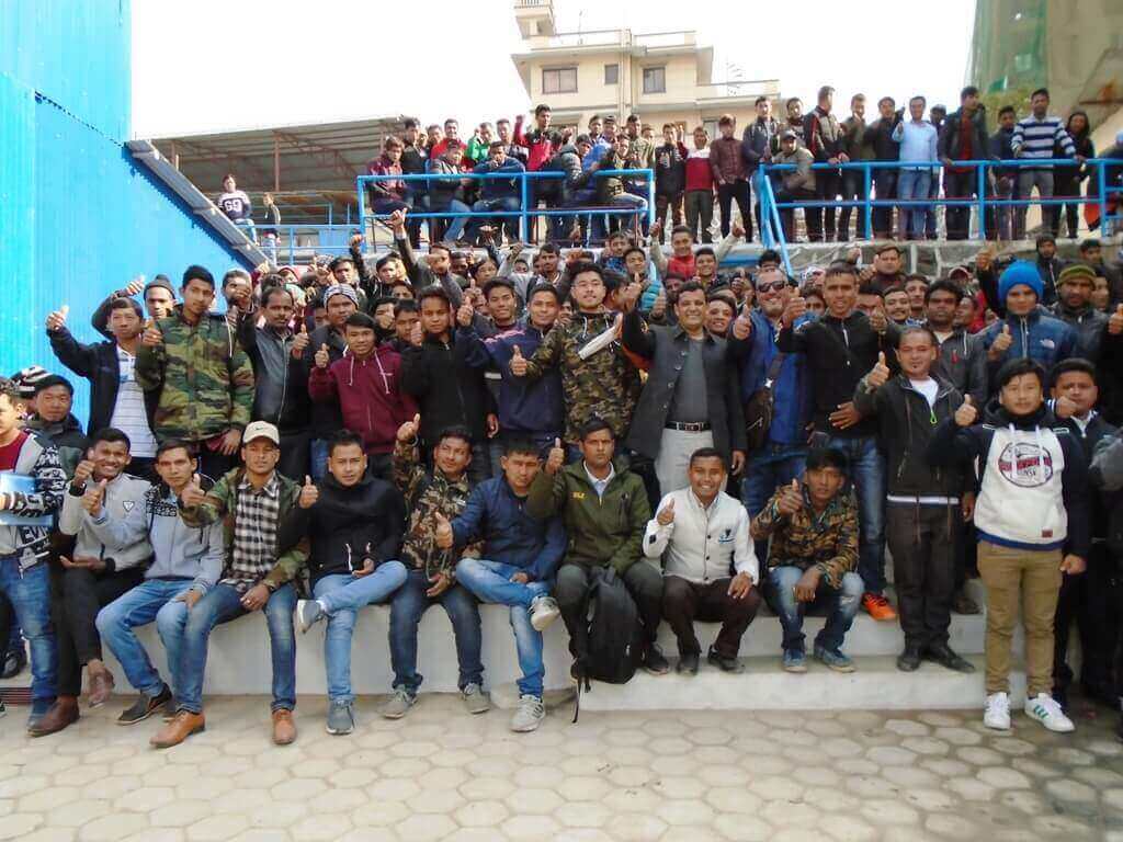 Group Photo Session after successful interview for Qatar.